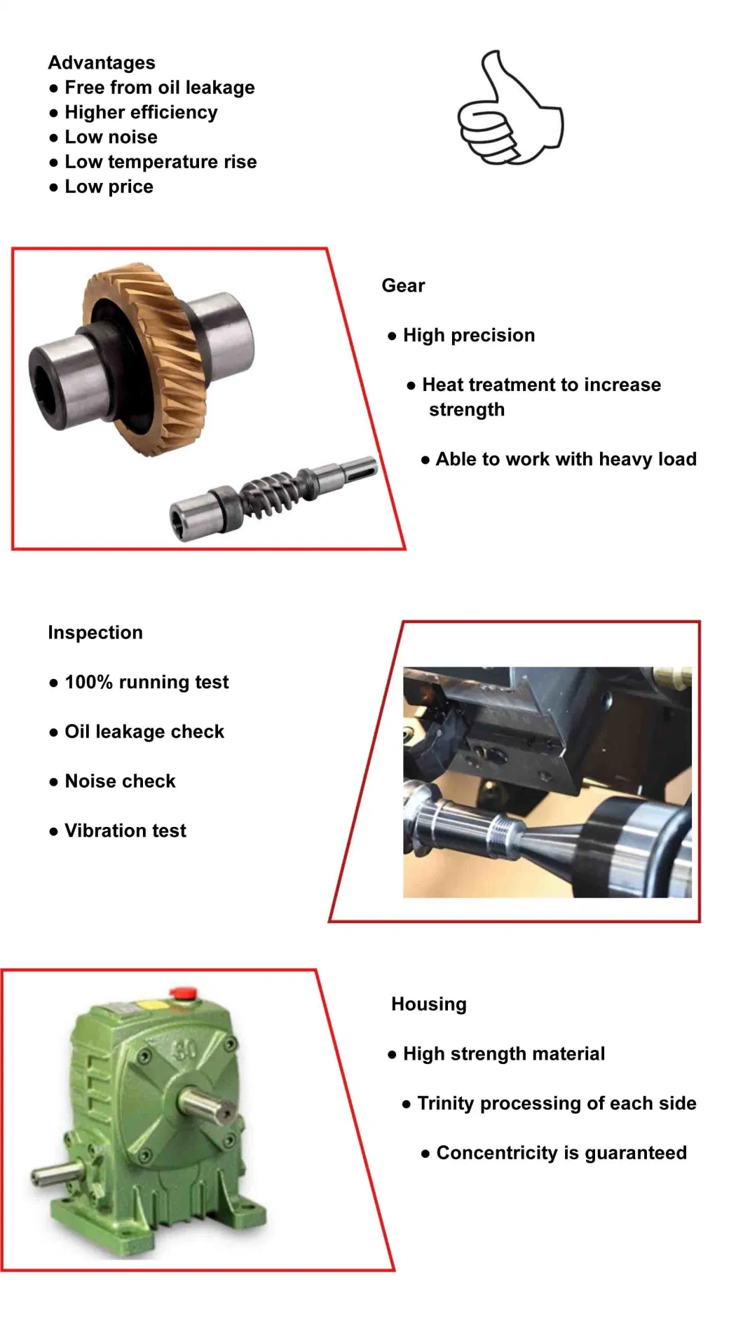 Right Angle Foot Mounted Cast Iron Worm Gearbox Reduction Factory