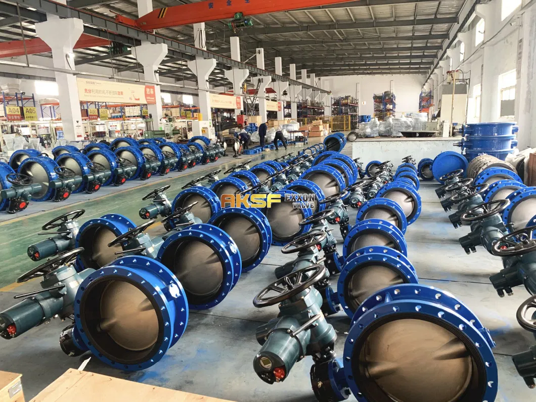 Concentric Soft Sealing Double Flanged Gearbox Operated Butterfly Valves