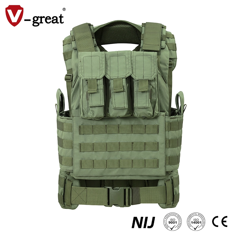 Detachable Shoulder Pads Military Level Iiia/III/IV Aramid Army Green Ballistic Vest