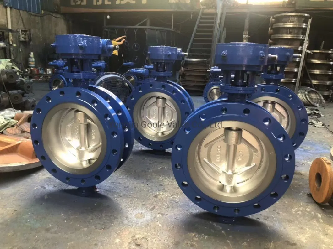 Brass/Bronze/Copper/Stainless Steel Pneumatic Actuated Wafer Type Oxygen Application Triple Eccentric Butterfly Valve