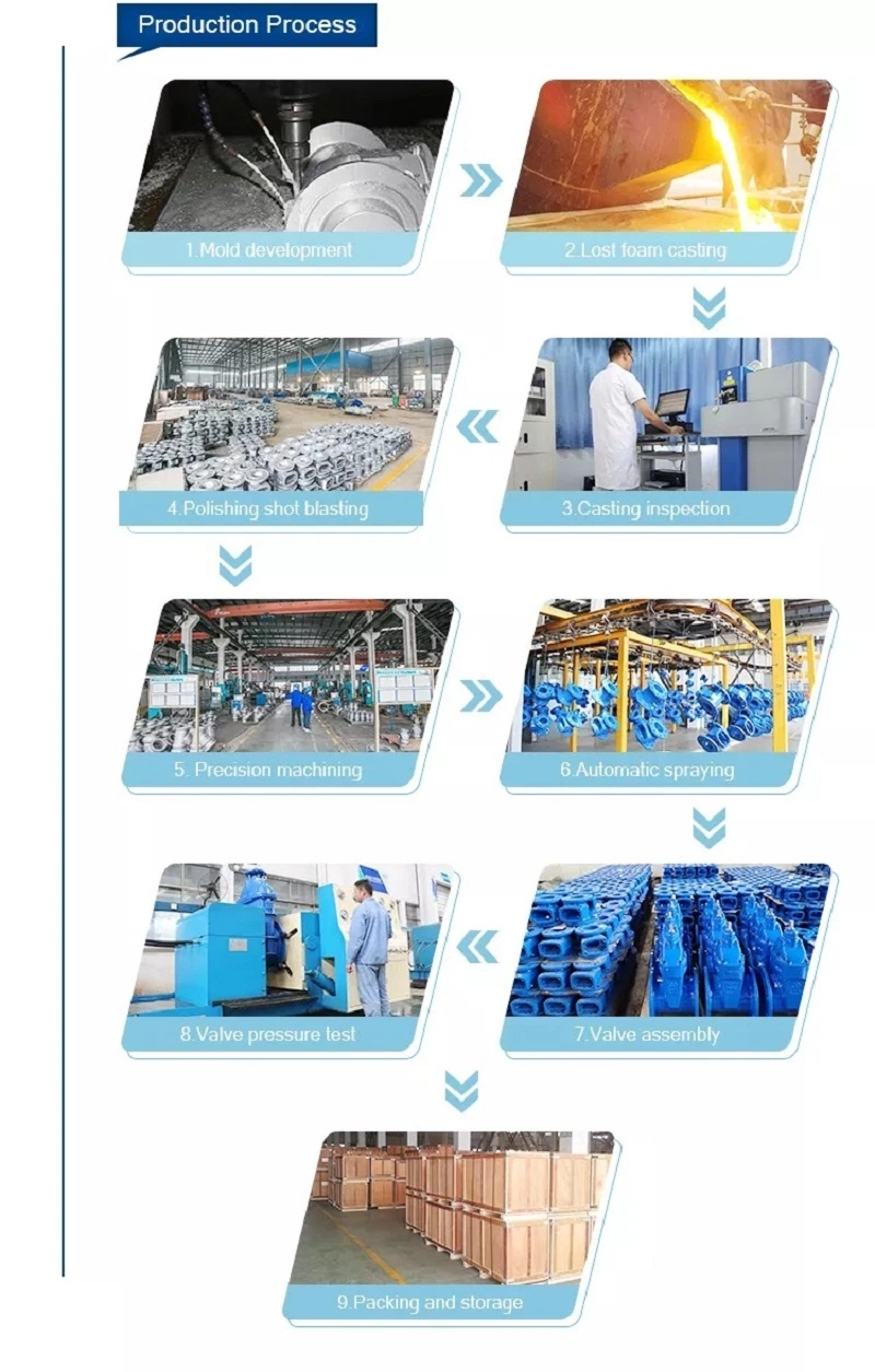 Ductile Cast Iron Flanged Concentric Butterfly Valve with Hand Lever Gear Box