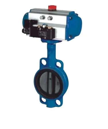 Gearbox Soft Seal PTFE NBR Double Flanged Butterfly Valve