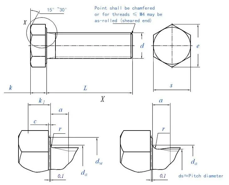 SS304 SS316 DIN933 Bolt and Nut Stainless Steel A2-70 A4-80 Hexagon Head Full Threaded Bolts and Hex Nut of Fasteners