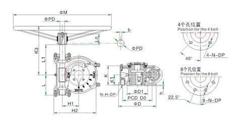 Act101 Cast Iron Worm Gear Actuator