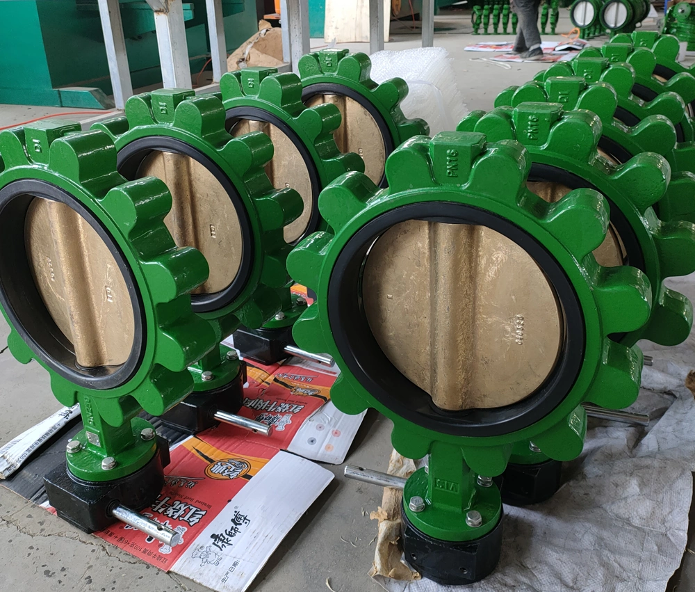 Professional Manufacture Gear Box Pn10 Pn16 Rubber Seal Lug Type Butterfly Valve Lt Type Worm Actuated Water Butterfly Valve API609 BS5155 Hand Wheel Operated