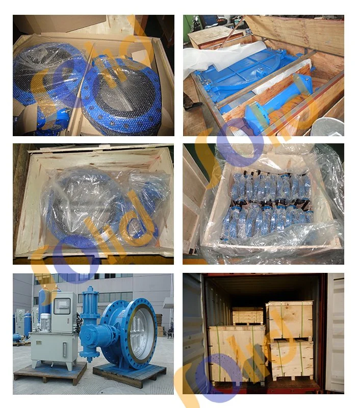 Resilient Seat Double Flanged, Double Eccentric Butterfly Valve with Gearbox and Handwheel, BS En593