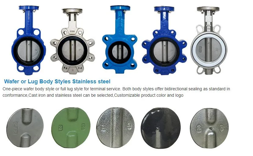 Pn16 Worm Gear Ductile Iron Double Flange Eccentric Butterfly Valve