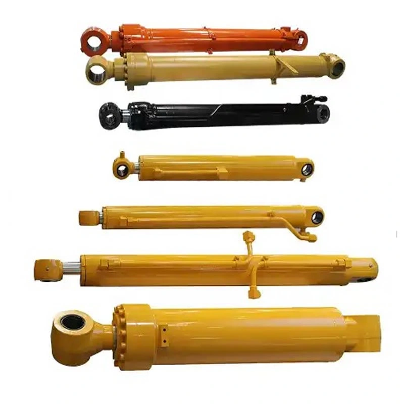 Compact Cylindrical Hydraulic Oil Cylinder Hydraulic Actuator with Ring Mounting Hole