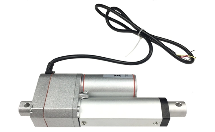 24V Linear Actuator with Potentiometer with Manual Hand Crank Load Force 500n Speed 20mm/S Stroke 200mm IP54/IP65