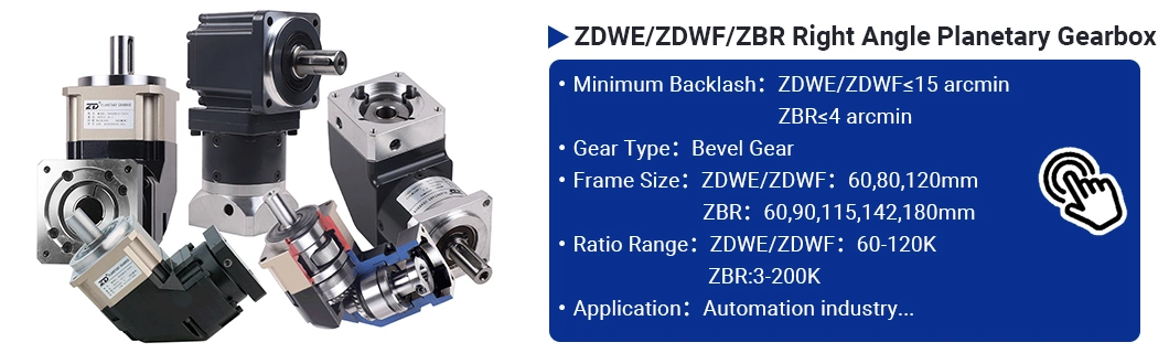 ZD Low Backlash Torque Helical Gear Right Angle High Ratio Planetary Speed Reducer Gearbox