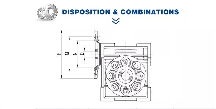 E-RV 075 Eed Worm Gear Gearbox Reducer