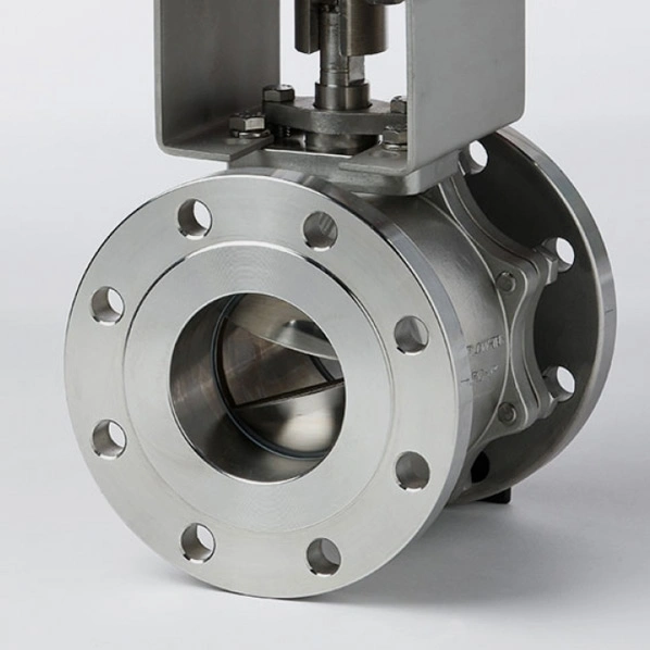 Cast Steel/Stainless Steel V-Type Trunnion/ Fixed Wafer/Flange Ball Valve with Pneumatic/Electric/Worm Gear/Manual Operation