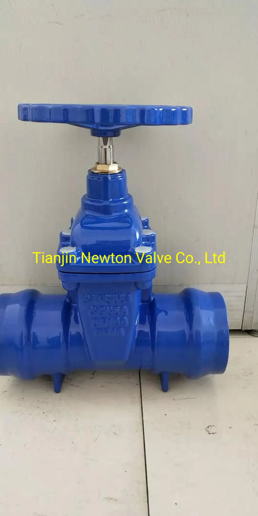SABS 663 664 DIN3202 F5 Socket End Type Resilient Rubber Seat Seated Non-Rising Stem Gate Valve with Hand Wheel Head Square Cap for PE PVC HDPE Pipe