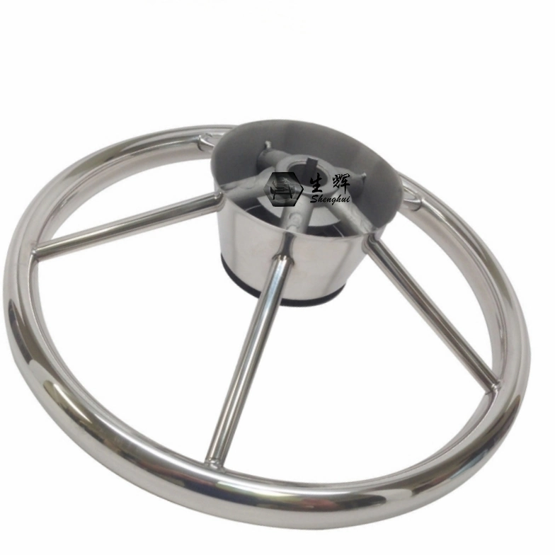 316 Stainless Steel Marine Hardware 13-1/2&prime;&prime; Casting Boat Accessory Steering Wheel