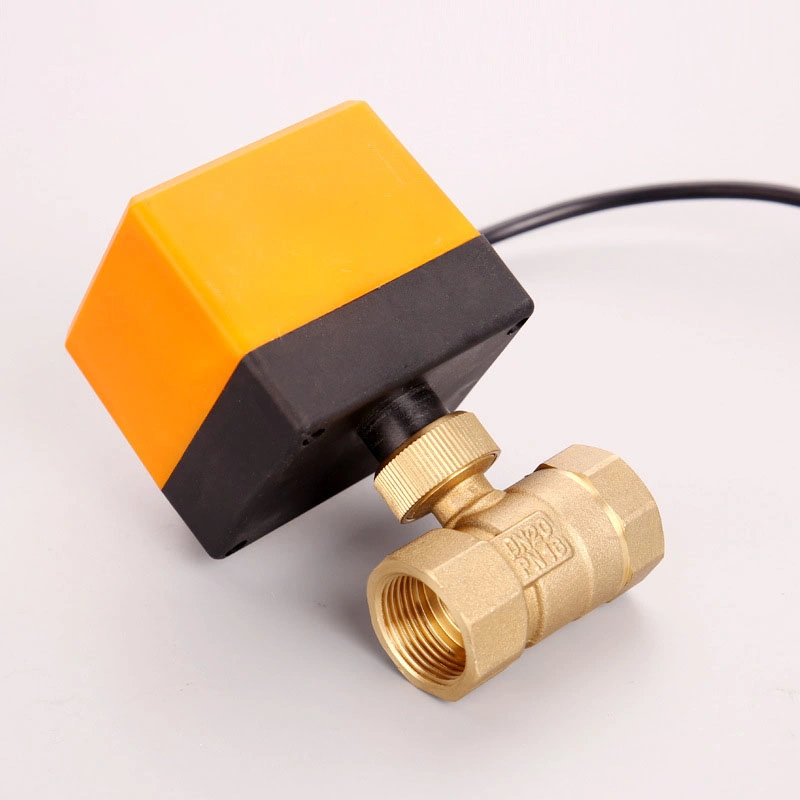 Plastic Actuator Air Conditioner Water Valve Brass Solenoid Motorized Control Electric Gas Ball Valve