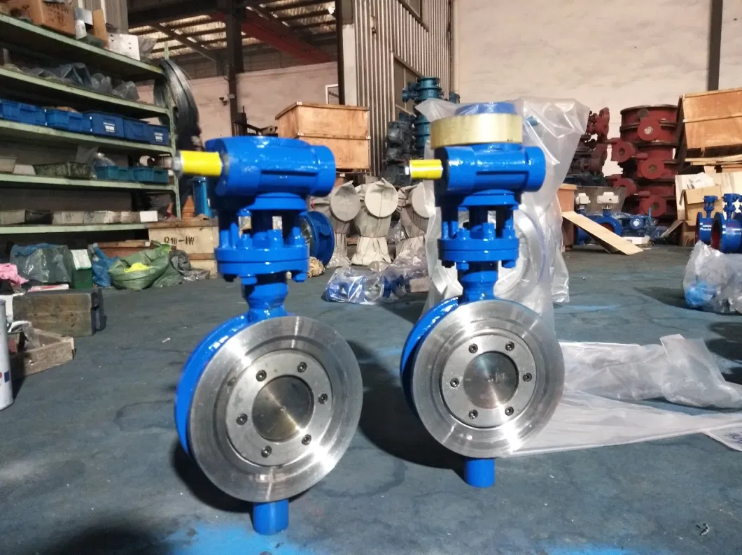 Metal Hard Sealed High-Temperature Resistant Wafer Butterfly Valve D373h Triple Eccentric Worm Gear Driven Wafer Type Butterfly Valve Pn10 / Pn16 / ANSI125