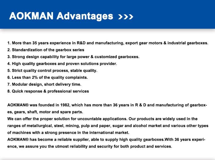 Aokman Gearbox RV Worm Gear Reducer Durst Wheel Gearbox