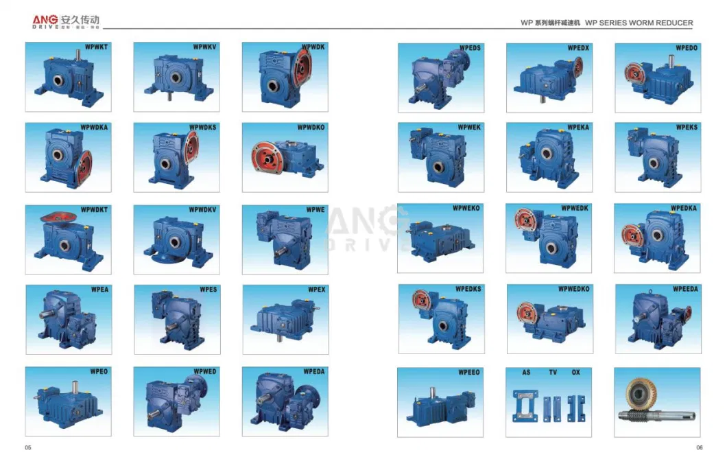 Right Angle Foot Mounted Cast Iron Worm Gearbox Reduction Factory
