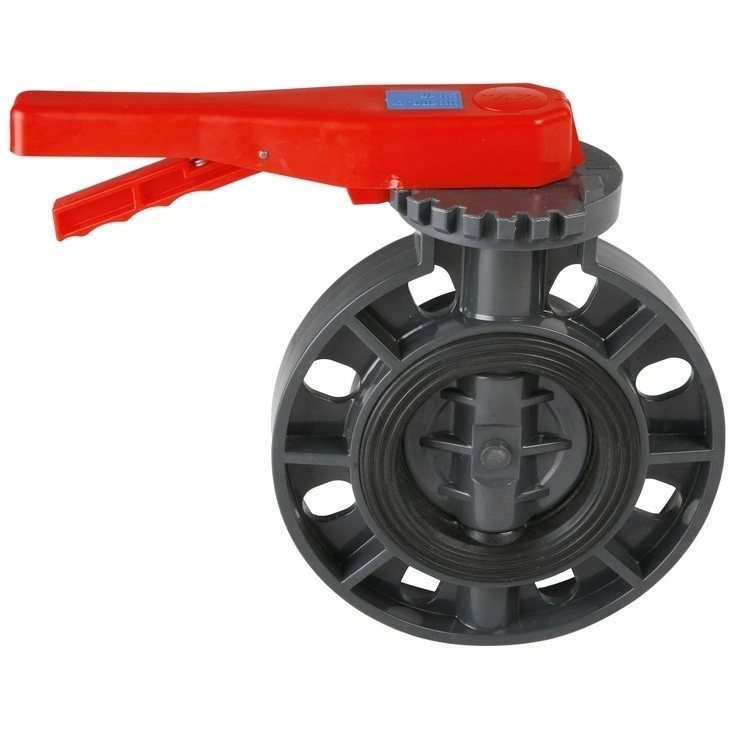 High Quality Plastic PVC Wafer Type Drinking Water Butterfly Valve Lever CPVC Worm Gear Butterfly Valve UPVC Manual Handle Flanged Butterfly Valve
