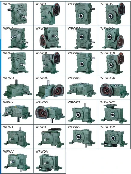 Wp Series Wpa Wps Wpo Steel Cast Iron Housing Flange Input Vertical / Horizontal Gear Reduction Industrial Speed Transmission Shaft Worm Reducers Gearbox