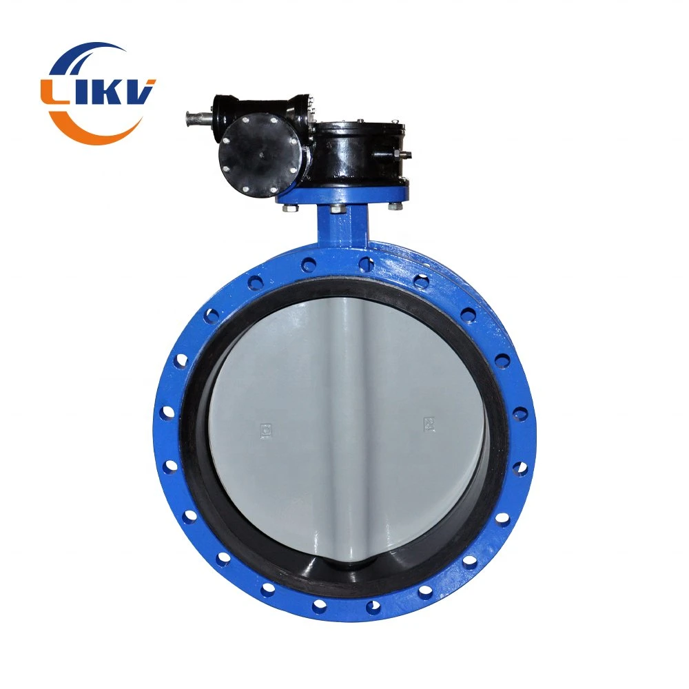 DN200 Manual Gear Box Actuated Fire System Cast Iron Grooved Clamp Butterfly Valve
