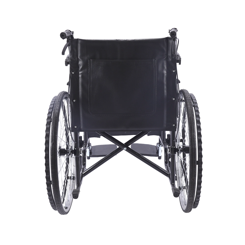 Folding Economy Manual Steel for Patient Home Care Elderly Mobility Wheelchair