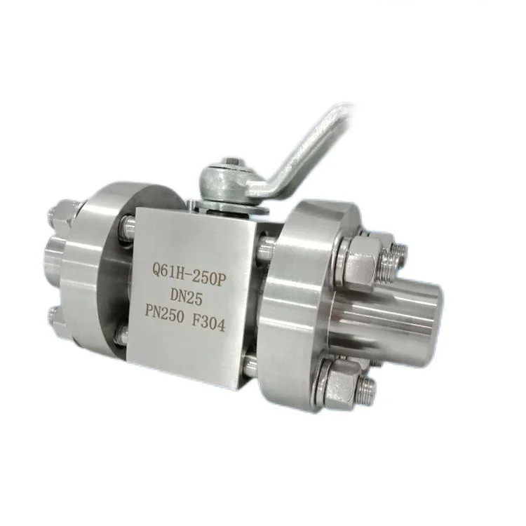 F304/F316/A105n/F11 Three Pieces/Two Pieces High Pressure Forged Steel Flange/Weld Fixed/Trunnion Ball Valve with Worm Gear