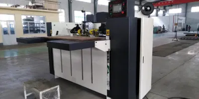 Macchina per carta con scatola per graffette ondulata semi-automatica