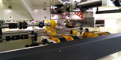 Macchina per carta con scatola per graffette ondulata semi-automatica