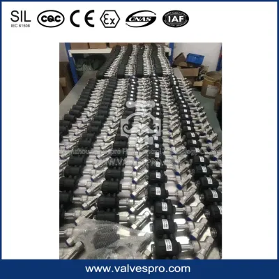 Attuatore in plastica valvola a sede angolare pneumatica con filettatura/morsetto/saldatura/collegamento flangia pieno Valvola di controllo proporzionale in acciaio inox sostituire ESG