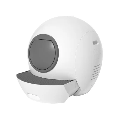 Contenitore per lettiere Cat autopulente automatico con capacità elevata di 65 l+9 l. Con tappetini e deflettore