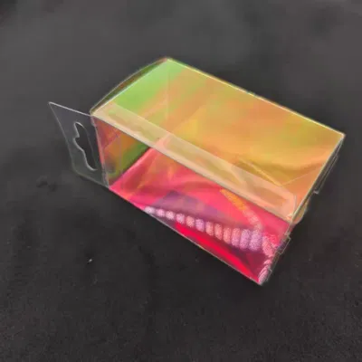 Nuove scatole regalo pieghevoli in plastica trasparente con cambio colore illusorio per Display
