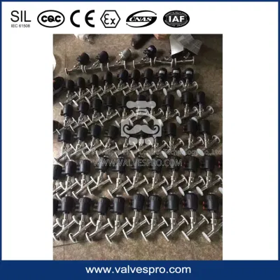  Attuatore in plastica valvola a sede angolare pneumatica con filettatura/morsetto/saldatura/collegamento flangia pieno Valvola di controllo proporzionale in acciaio inox sostituire ESG