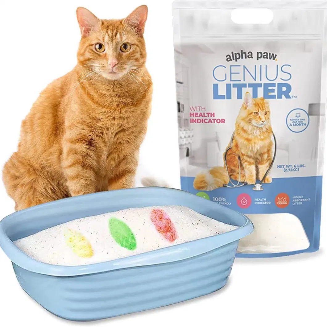 Multi Medical Function Kitty Urine Testing Health Monitoring Crystal Silicone Cat Litter Sand pH Scale Indicator Health Inspecting Cat Litter Box