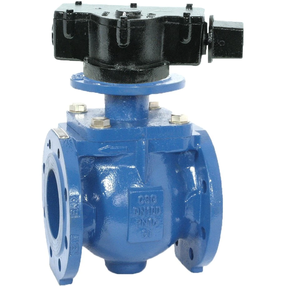 Lockable Flange End Eccentric with Gearbox Operation Plug Valve