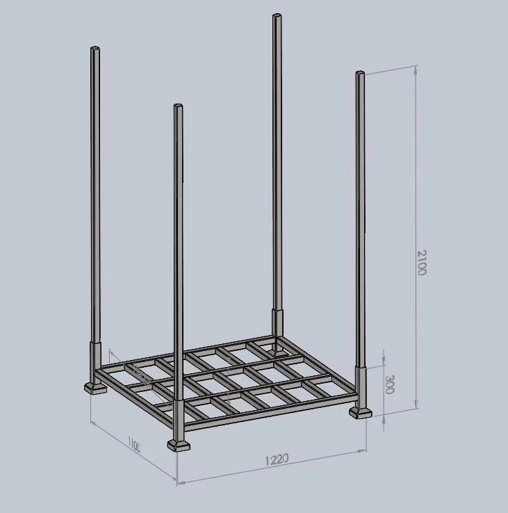 Custom Design Galvanized Converter Corrosion Protection Powder Coating Portable Cold Room Vertical Stacking Rack