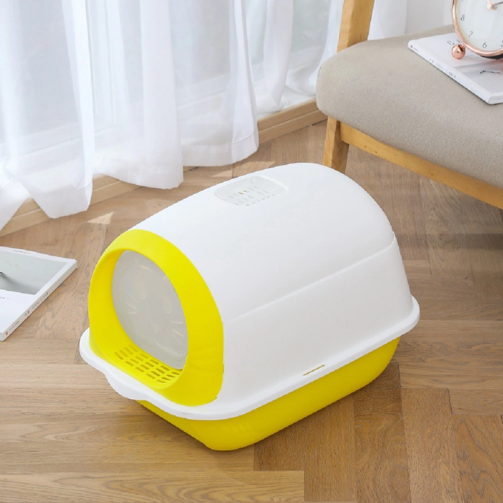 Large Enclosed Cat Litter Box Odor Defensive Easy to Clean Prevention of Litter Tracking Free Scoop Wbb18247