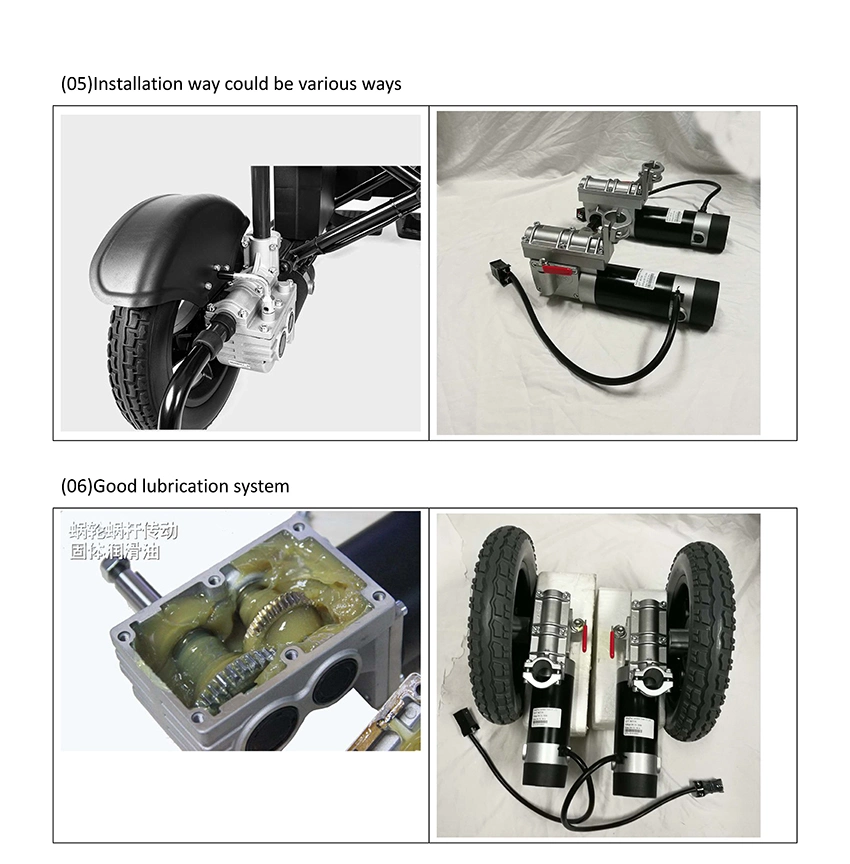 24V 256W 120rpm Left &amp; Right Motorized Electric Wheelchair Robot Motor on Mobility Scooter