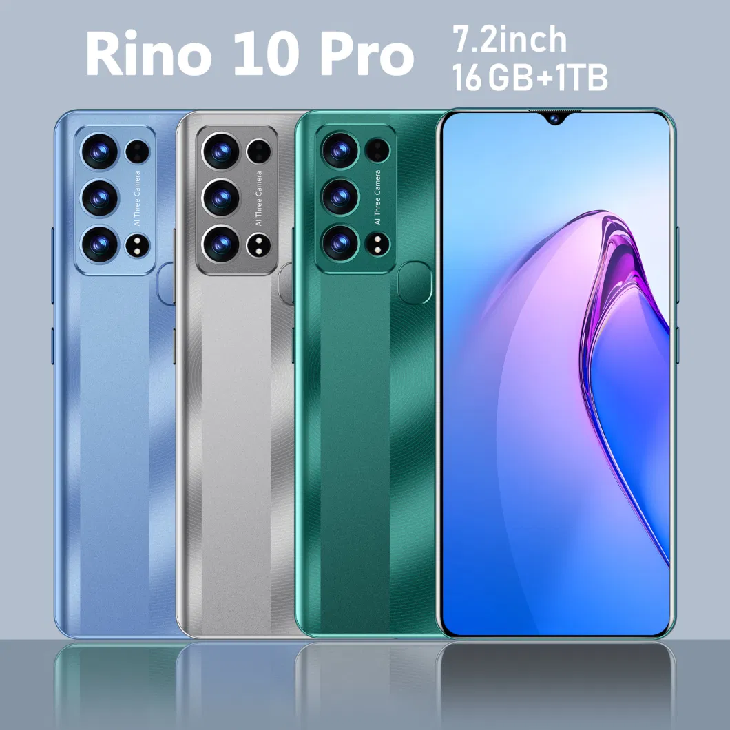 Reno10 PRO Max 3 Camera Andorid 7.2inch HD Large Screen Cell Phone