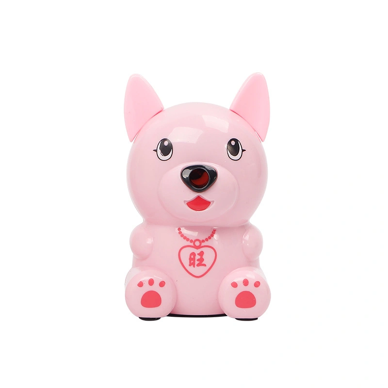 Beautiful Plastic Dog Shape Manual Pencil Sharpener for Students Learn