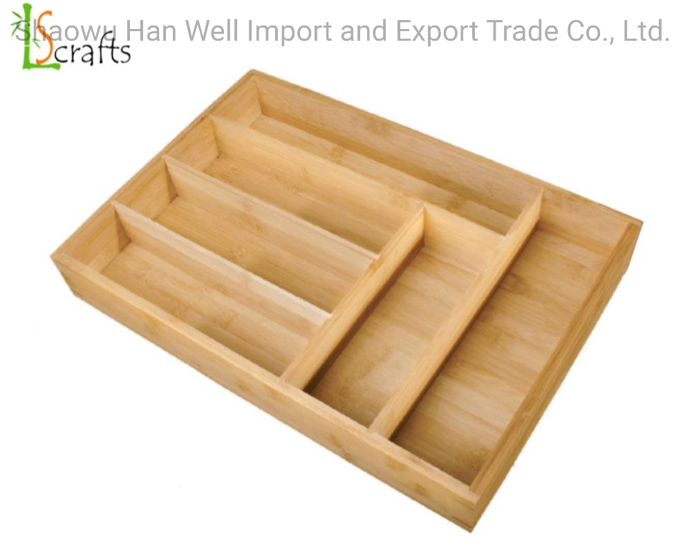 Bamboo Expandable Cutlery Tray for Flatware and Spoons