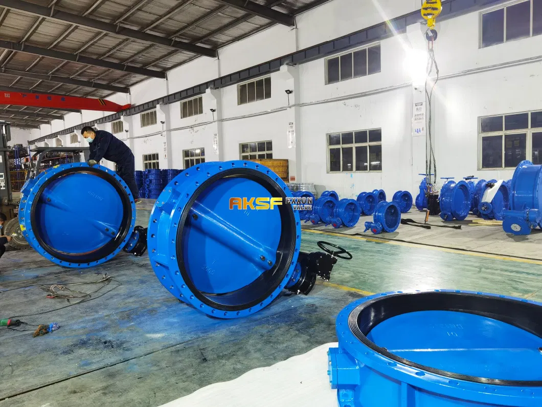 Concentric Soft Sealing Double Flanged Gearbox Operated Butterfly Valves