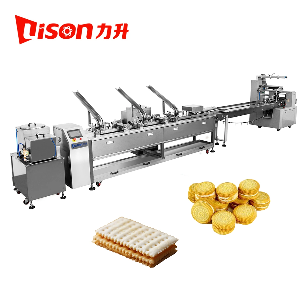 New Product Electric Automatic 3+2 Biscuit Sandwich Machines Different Taste