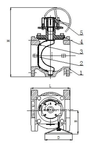 Ductile Iron Body and Flange End Eccentric Plug Valves