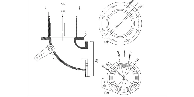 Gasoline/Diesel Tanker Bottom Valve Mechanical Emergency Valve