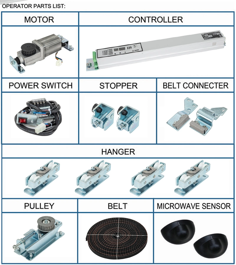 Automatic Sliding Door Operator for Airport Supermarket or Hotel Pedestrian Passageway