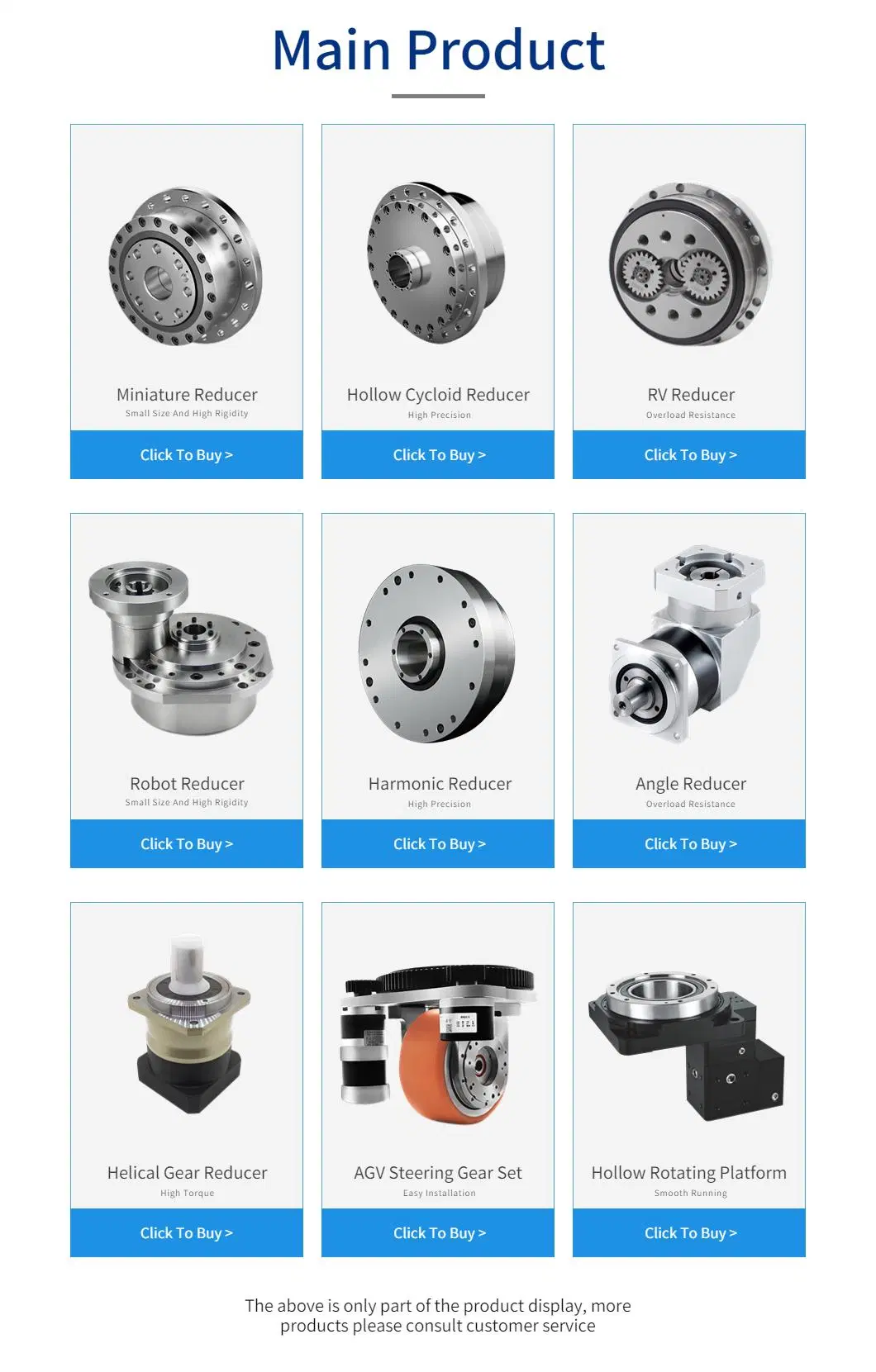 Hole Output Optimized Moment of Inertia Mechanical Speed Variator Planetary Speed Reducer Small Gearbox