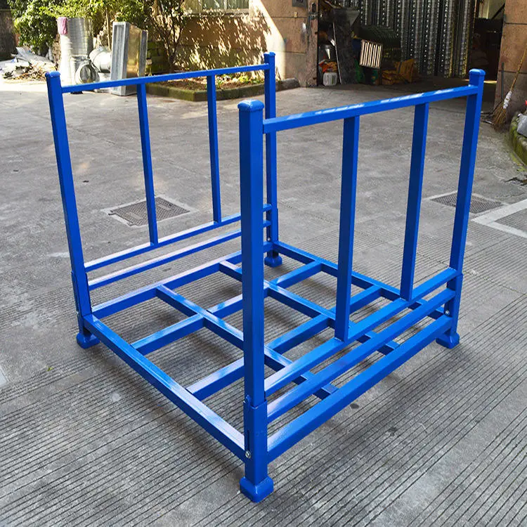 Professional Manufacturer Textile Roll Industry Widely Used Stacking Storage Rack Metal Blue Folding Adjustable Tire Rack