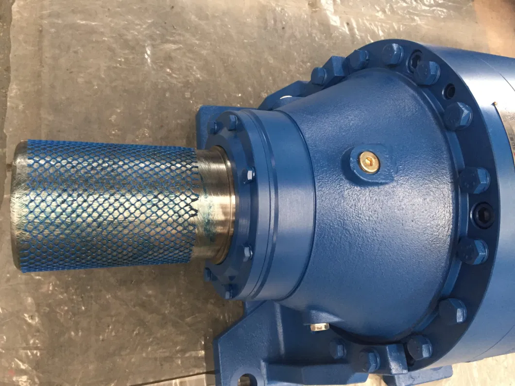 Flange Input Right Angle Big Output Torque Planetary Gearbox with Motor