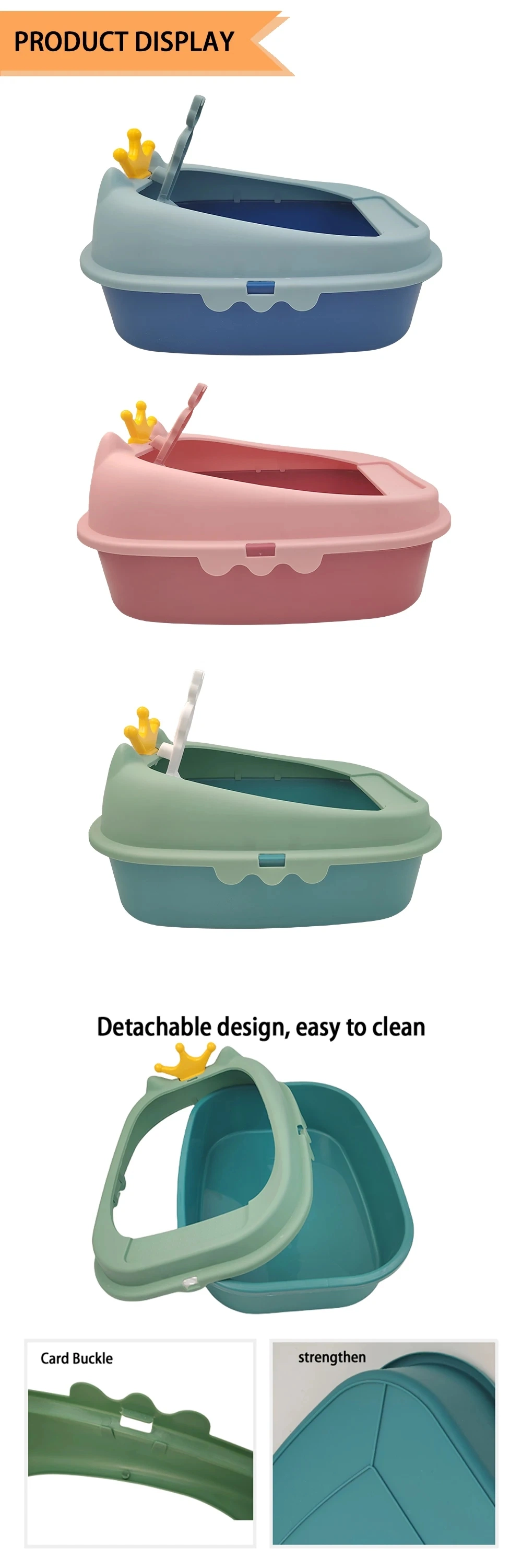 Wholesale Portable and Easy to Clean Cat Litter Box